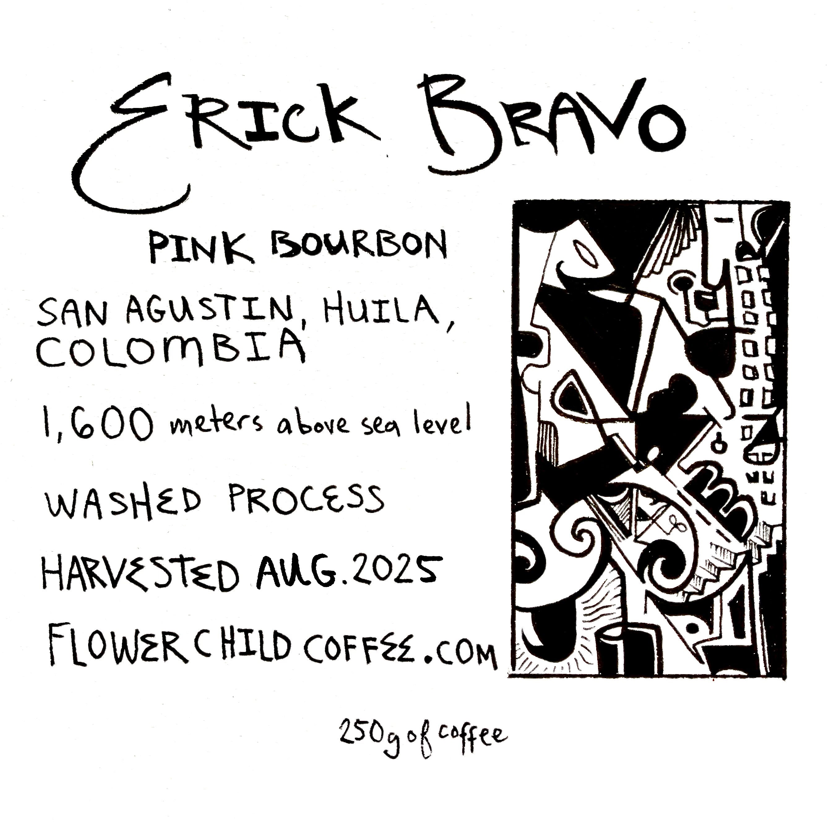 Colombia Erick Bravo Pink Bourbon Washed